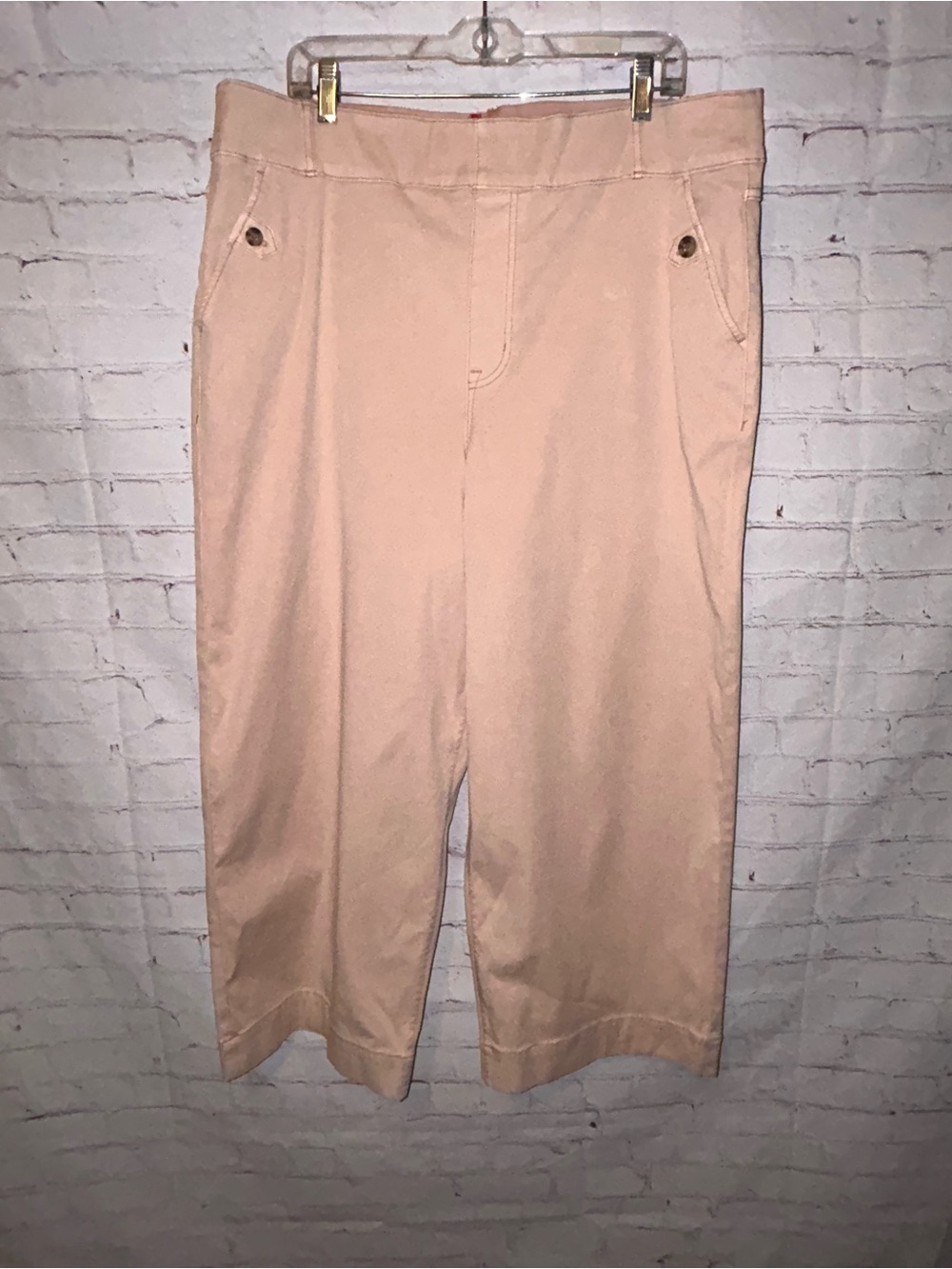 SPANX Stretch Twill Wide Leg Crop Pants size 3X